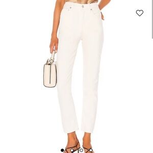 Agolde Remy Jean High Rise Straight Leg White Jean Sz 28